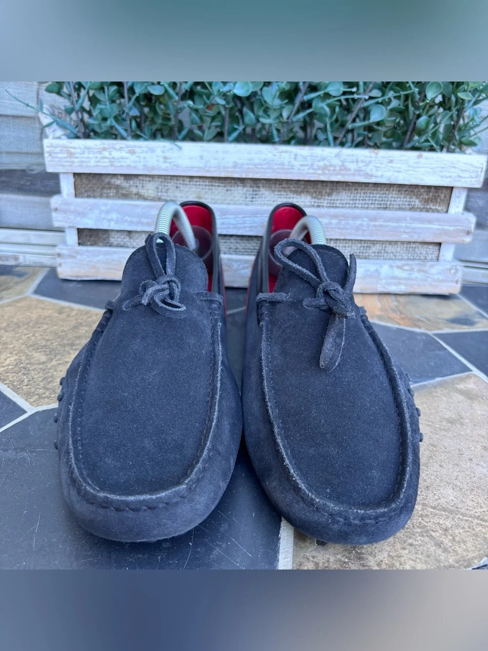 Tod's X Ferrari Gommino Suede Leather Driving Shoes